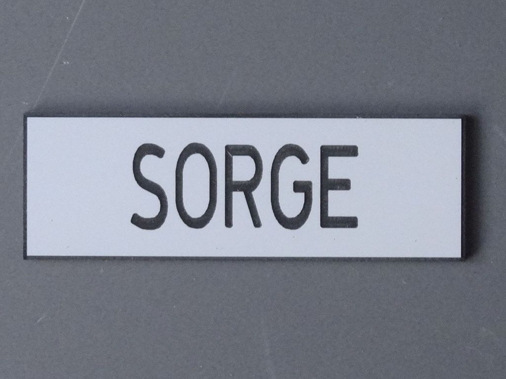 Sorge 60 x 20 mm, 2-Schicht-Kunststoff