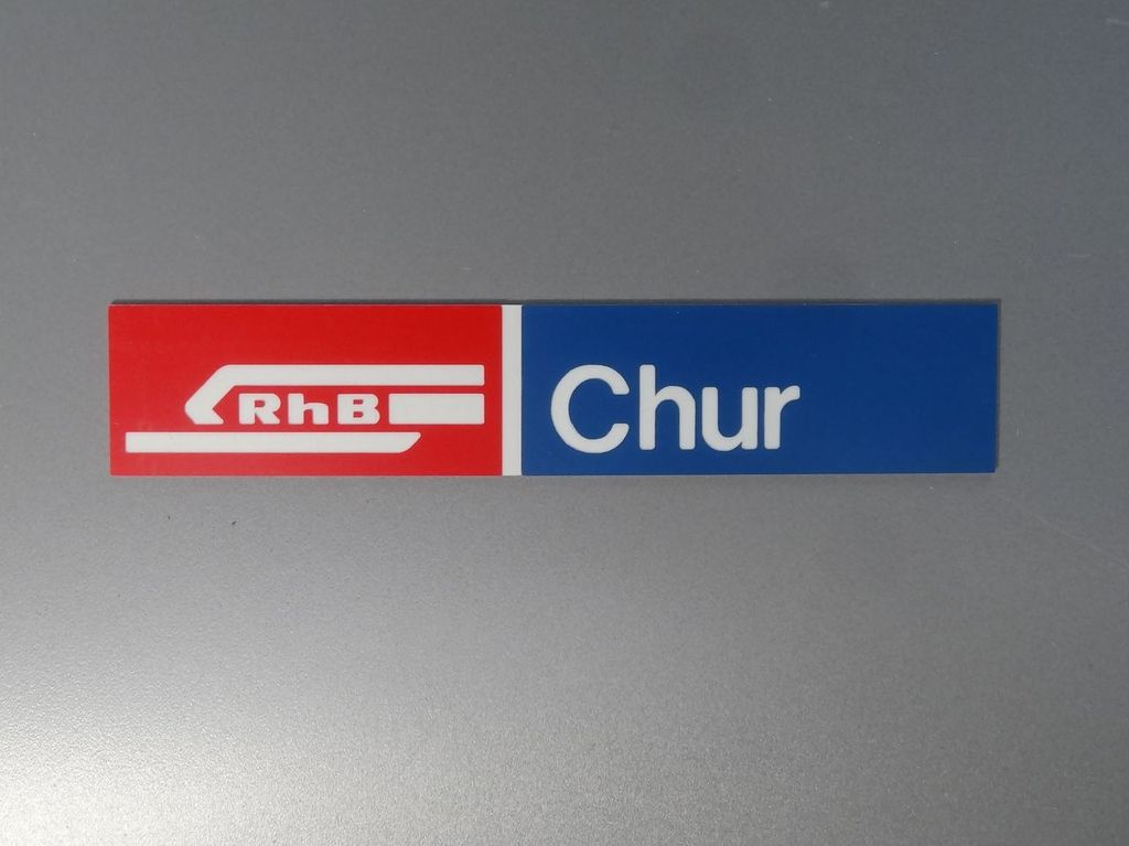 Chur, großes Format 130 x 25 mm, 2-Schicht-Kunststoff