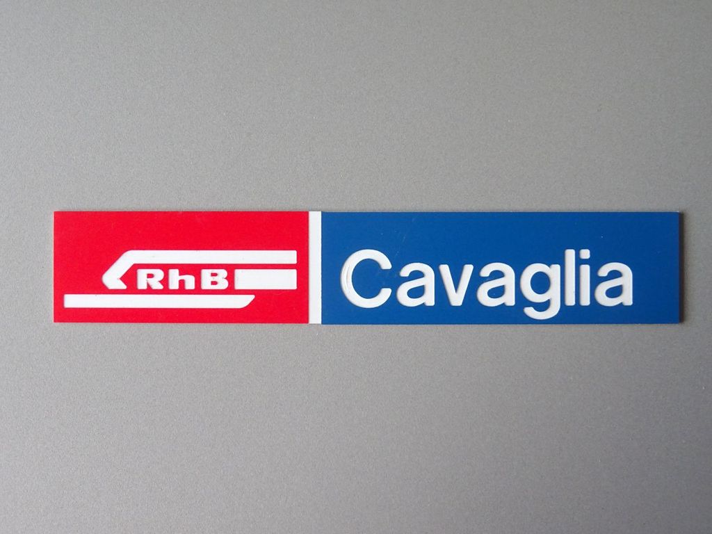 Cavaglia, großes Format 140 x 25 mm, 2-Schicht-Kunststoff