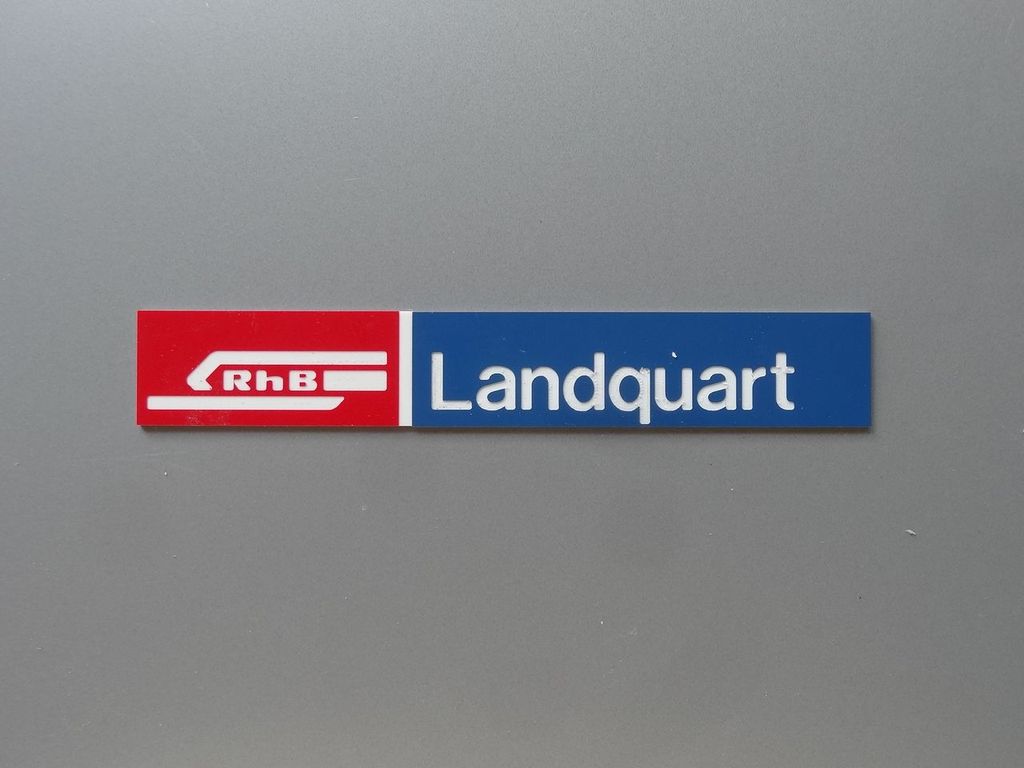 Landquart, großes Format 160 x 25 mm, 2-Schicht-Kunststoff