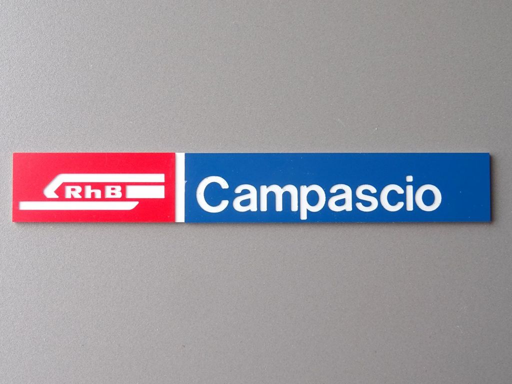 Campascio, großes Format 170 x 25 mm, 2-Schicht-Kunststoff