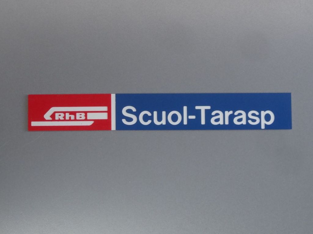 Scuol-Tarasp, großes Format 180 x 25 mm, 2-Schicht-Kunststoff