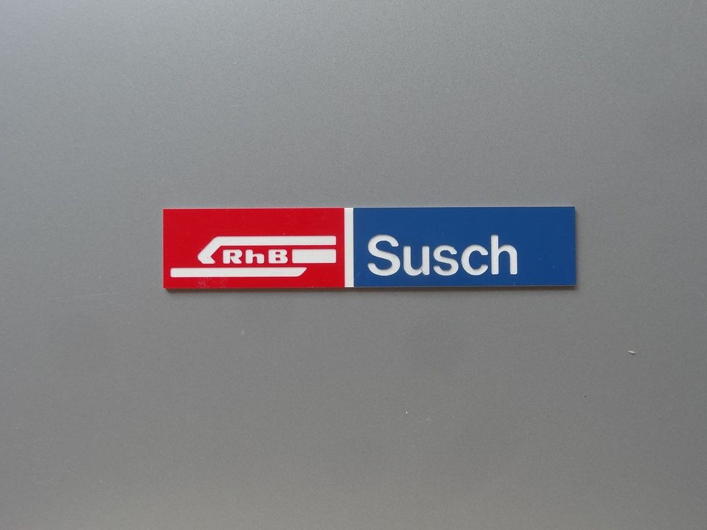 Susch, kleines Format 85 x 16 mm, 2-Schicht-Kunststoff