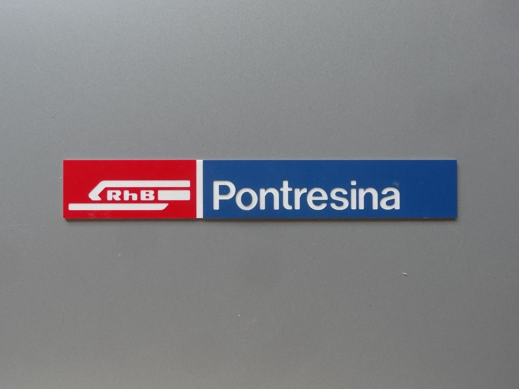 Pontresina, kleines Format 111 x 16 mm, 2-Schicht-Kunststoff