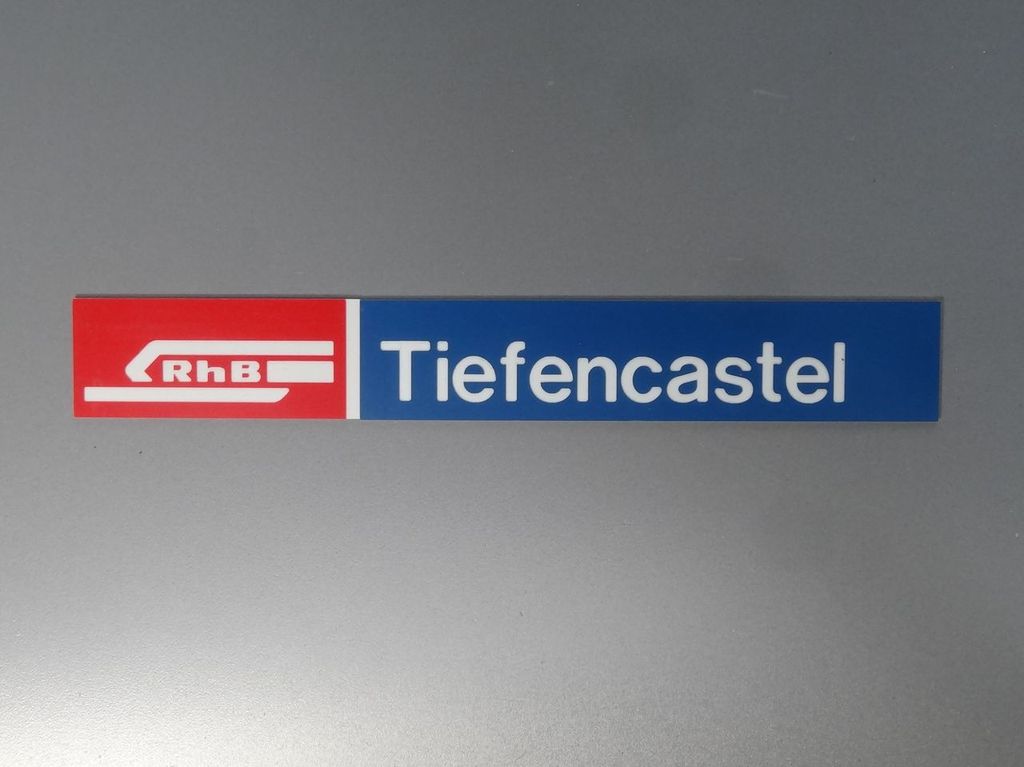 Tiefencastel, kleines Format 117 x 16 mm, 2-Schicht-Kunststoff