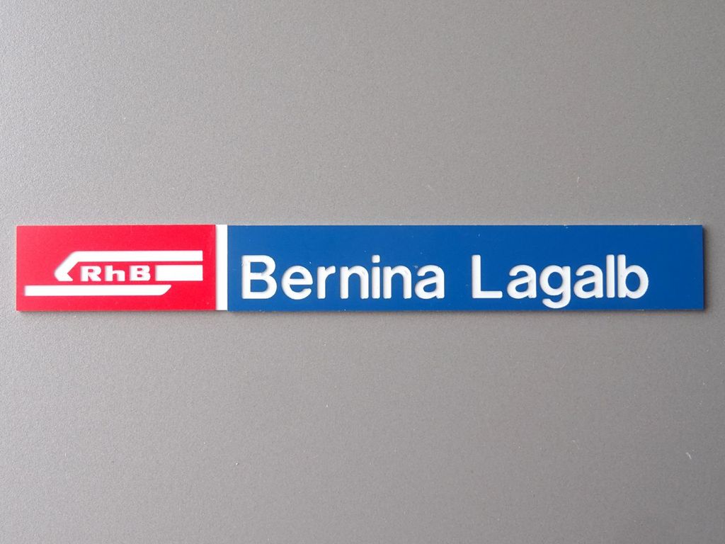 Bernina Lagalb, kleines Format 130 x 16 mm, 2-Schicht-Kunststoff