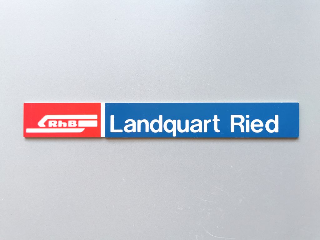 Landquart Ried, kleines Format 130 x 16 mm, 2-Schicht-Kunststoff