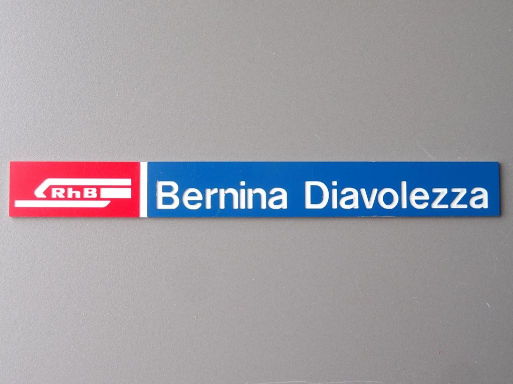 Bernina Diavolezza, kleines Format 143 x 16 mm, 2-Schicht-Kunststoff