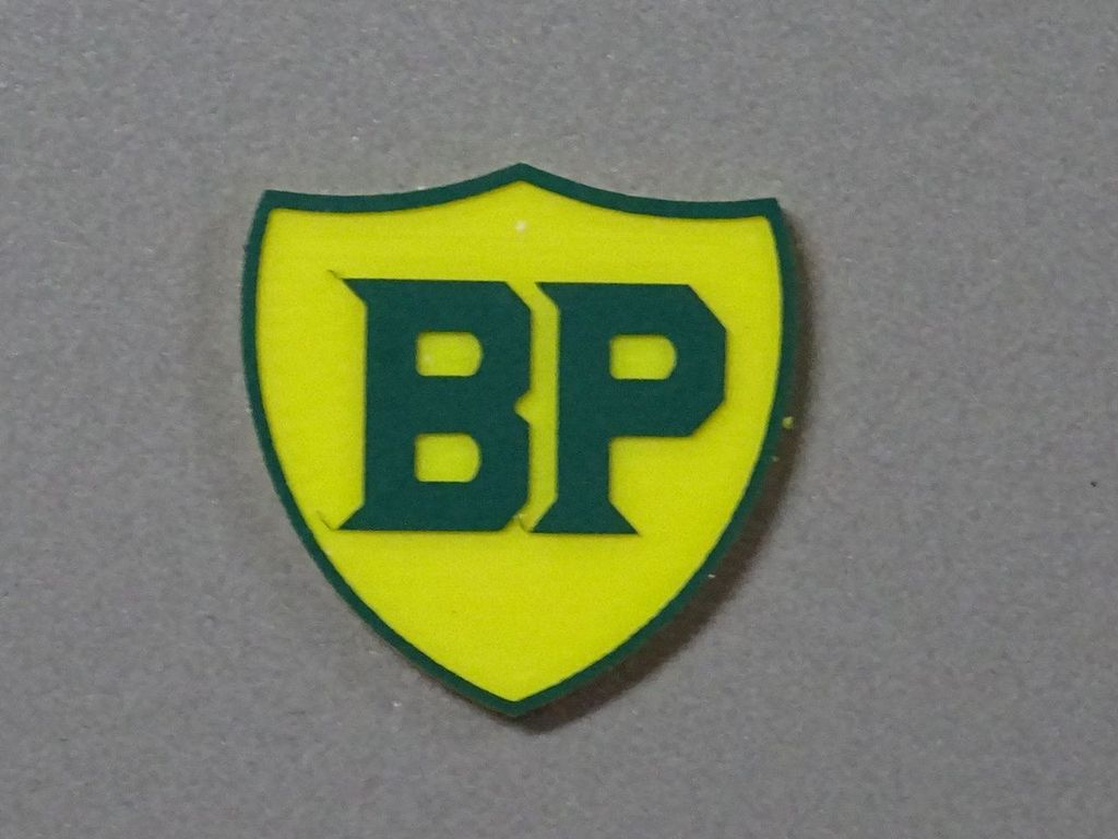 Mineralölgesellschaft: BP 20 x 20 mm, 2-Schicht-Kunststoff