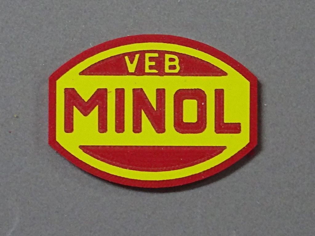 Mineralölgesellschaft: Minol 30 x 20 mm, 2-Schicht-Kunststoff