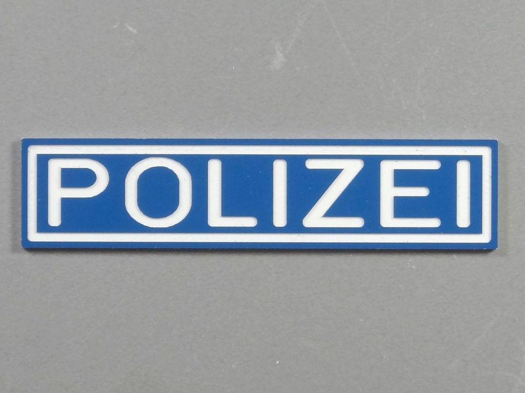 Polizei 65 x 15 mm, 2-Schicht-Kunststoff