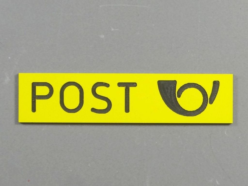 Post 65 x 15 mm, 2-Schicht-Kunststoff