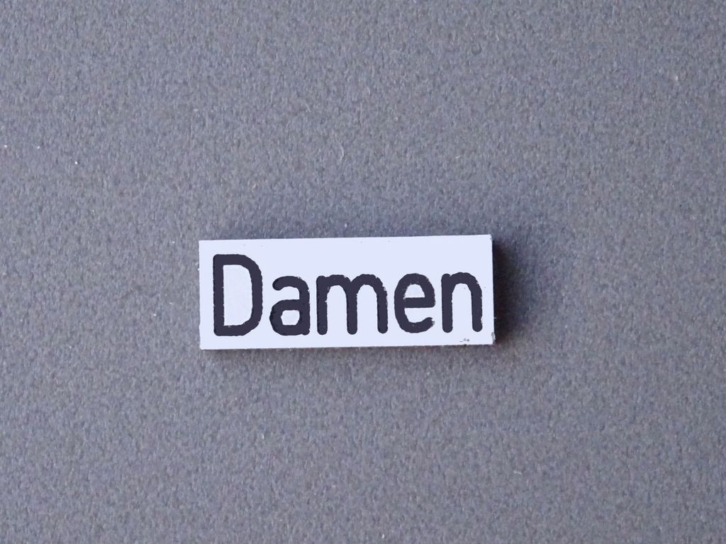 Damen 16 x 6 mm, 2-Schicht-Kunststoff