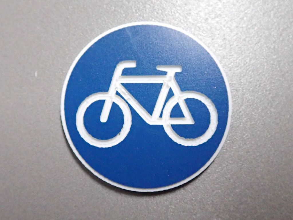 Verkehrsschild Radweg 26,5 mm 2-Schicht-Kunststoff