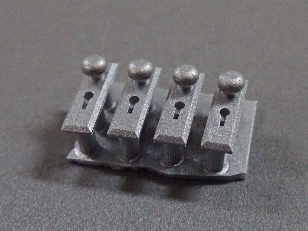 Haustürknauf auf Platte 9 x 3 x 3 mm, 4 Stück, 3D-Druck