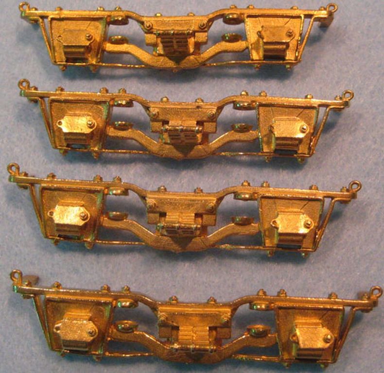 Drehgestellseitenwangen für Personenwagen ohne Räder, 4 Seitenteile