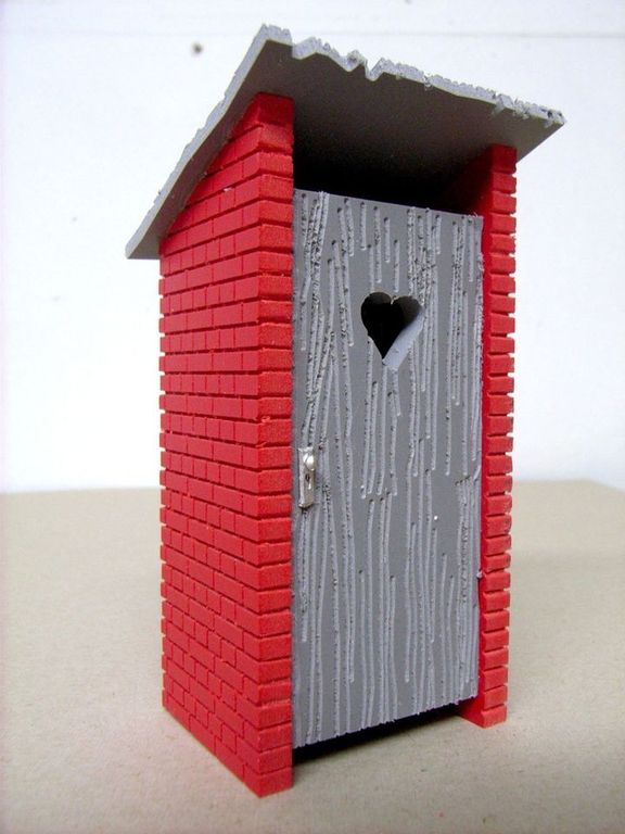 Toilettenhäuschen 40 x 55 x 110 mm