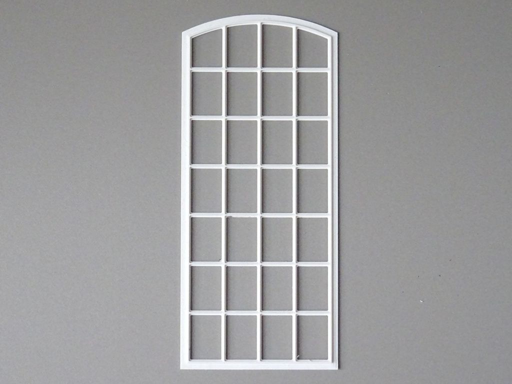 Stichbogen-Fabrikfenster D, 4er-Set 66 x 159mm
