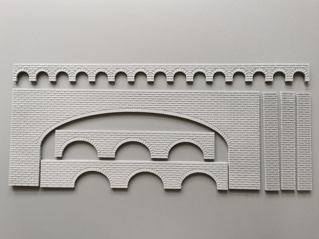 Bogenfassadenset, 7 teilig Ziegelbögen aus Kömatex