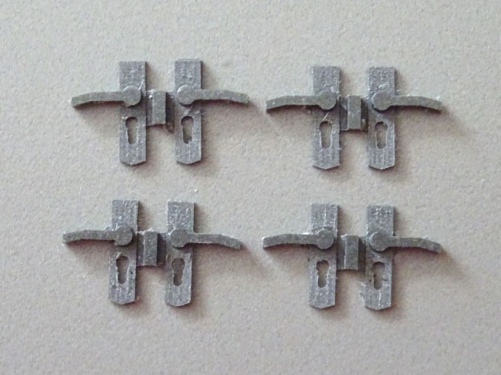 Türklinkenset 4+4 4 Paar, 9x6 mm