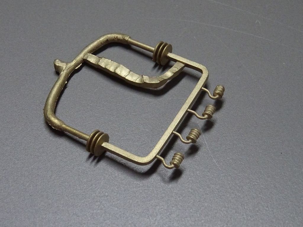 Isolatoren-Leiste, Messing 4 kleine, 2 große Isolatoren