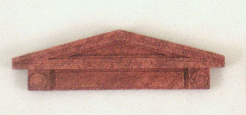 Fenstergiebel, porphyrrot 77 x 23 mm