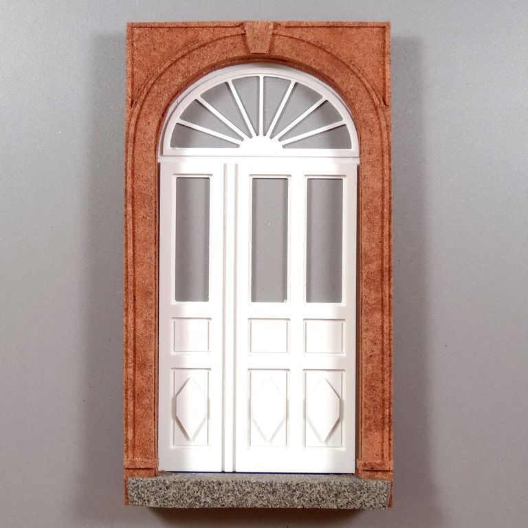 Türgewände flach, porphyrrot 147 x 82 mm