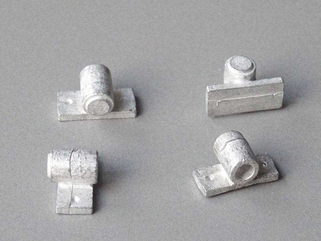 Achslager, geschweißt, 4 Stück 13x7x7mm Bohrung 3mm, 4 Stück