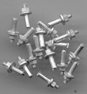 Bolzen 1, 2 Sechseck-Mutter mit Unterlegscheibe 20 Stück