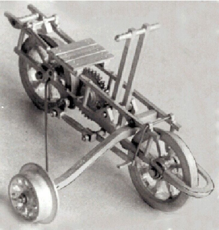 Schienendreirad, Bausatz 90x40x55mm