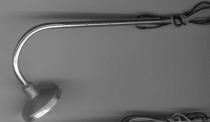 Laterne, 170° abgewinkelt 2 Stück, D=23mm H=13mm, Halter 66x35mm