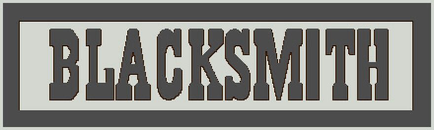 Schild Blacksmith 25 x 82 mm