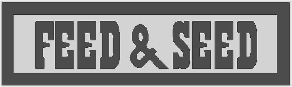 Schild Feed & Seed 13 x 43 mm