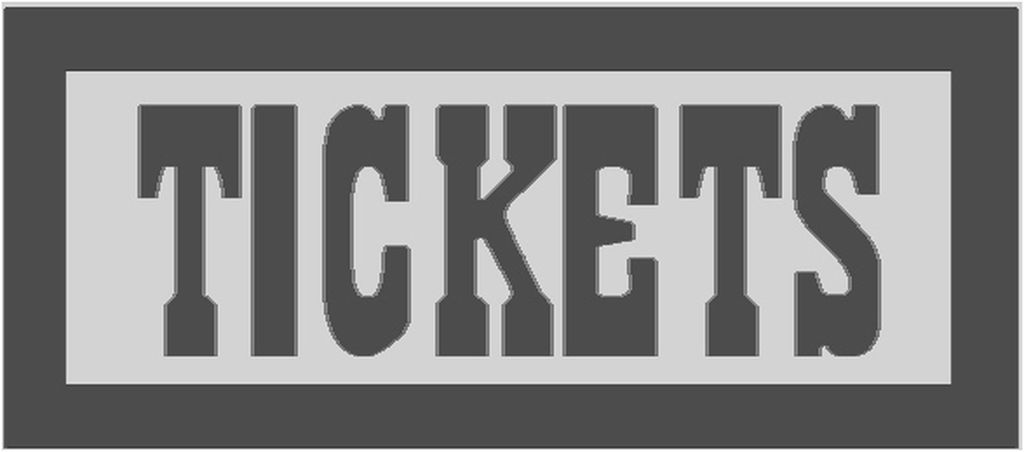 Schild Tickets 13 x 32 mm