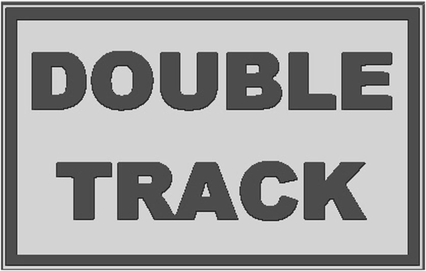 Schild Double Track 25 x 41 mm