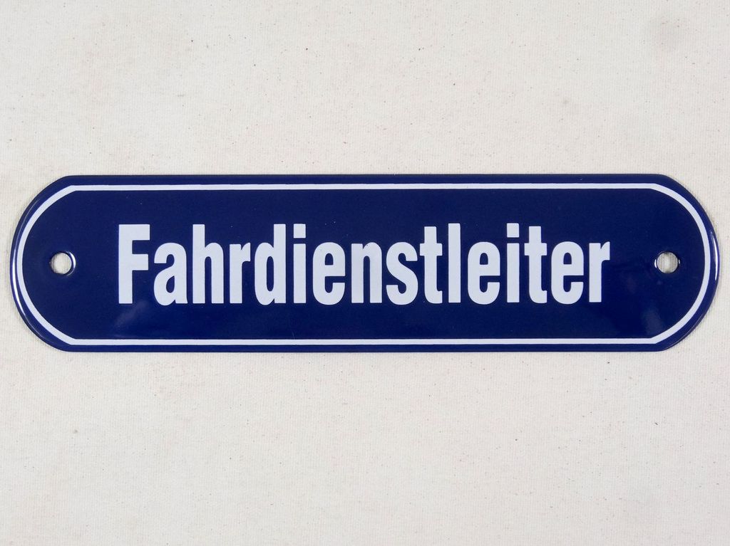 Fahrdienstleiter 5 x 20 cm Emaille, 20 x 5 cm