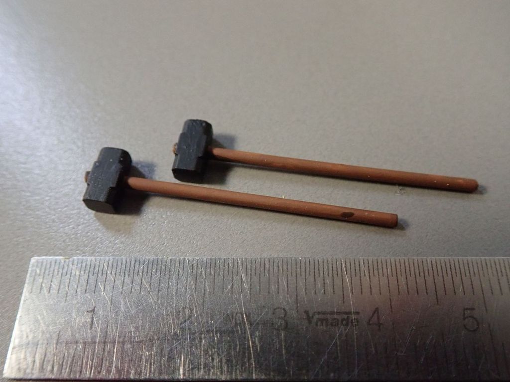 Vorschlaghammer 35 x 9 x 3 mm, 2 Stück als Bausatz, 3D-Druck