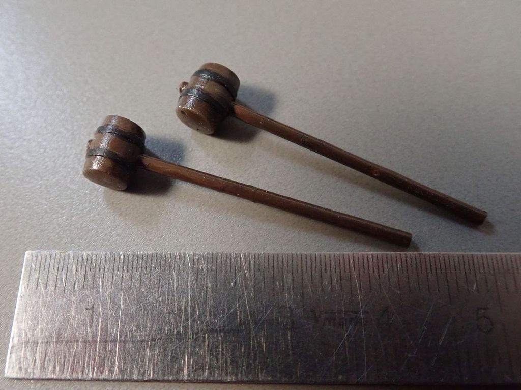 Holzhammer 35 x 8 x 6 mm, 2 Stück als Bausatz, 3D-Druck