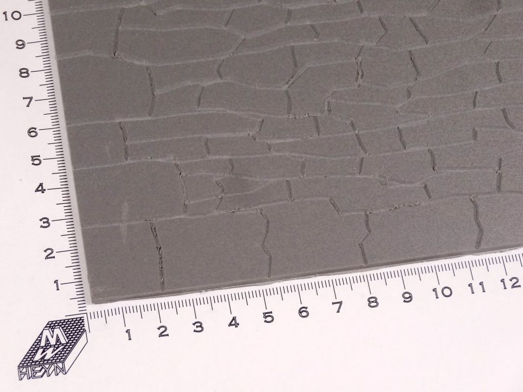 Bauplatte Bruchsteinmauerwerk groß ca. 500 x 300 x 3 mm, PVC-Hartschaum