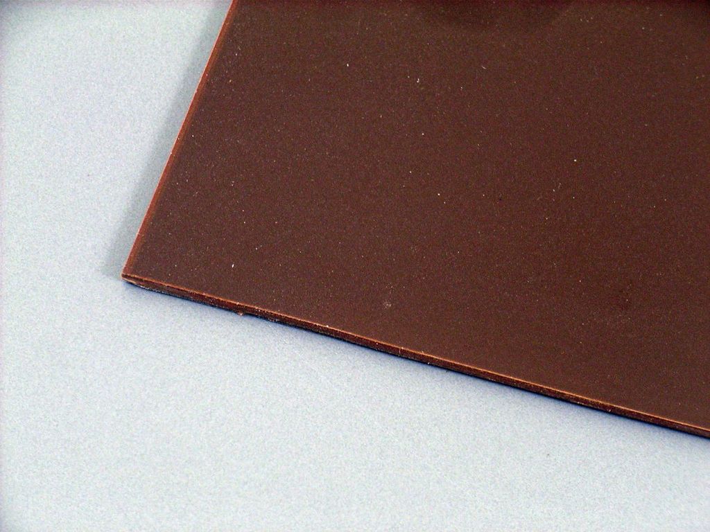 Polystyrol nussbraun 2mm 600 x 500 mm