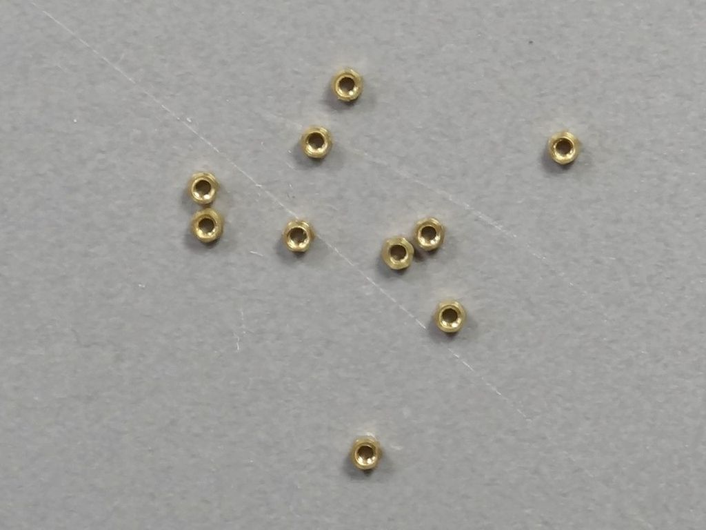 Messingmuttern M1, SW 1,5 10 Stk. Schlüsselweite 1,5 mm