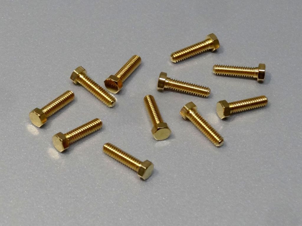 Messingschrauben M2x8, SW 3 10 Stk. Schlüsselweite 3 mm