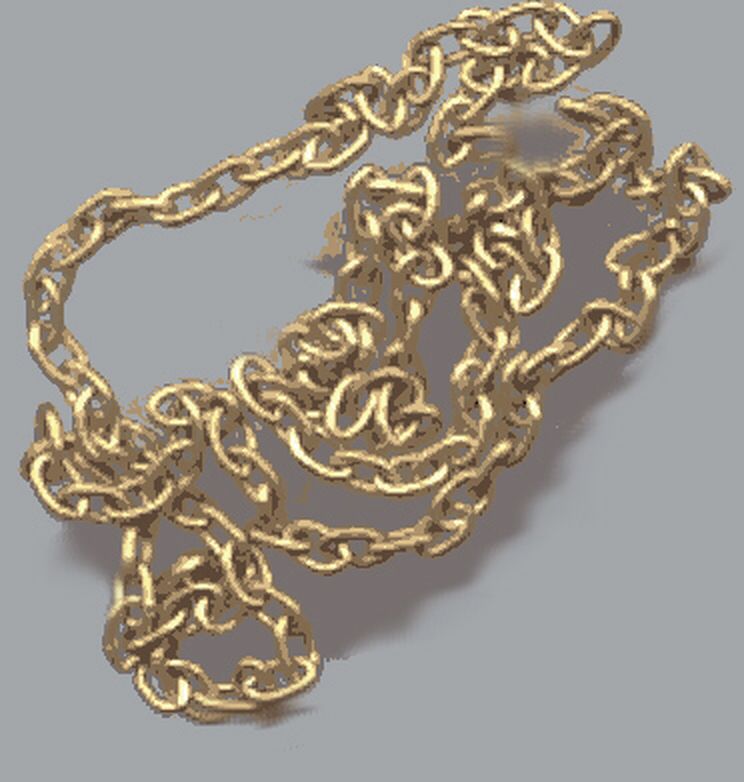 Messing-Kette 3,5x2,0 mm, 30 cm