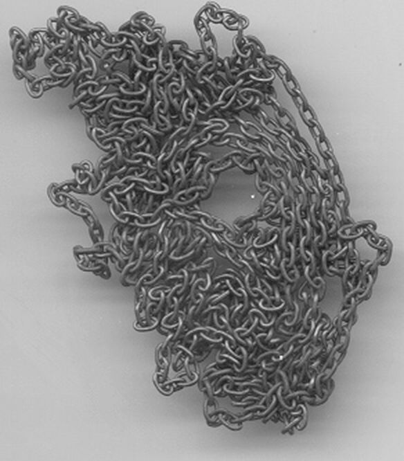 Messing-Kette 3,5x2,0 mm, 150 cm, schwarz brüniert
