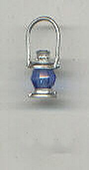 Blaue Handlaterne 2 Stück, 21x8x8mm