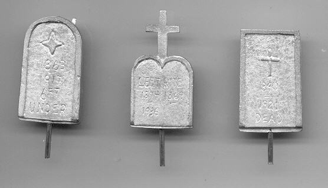 Grabsteine 6 verschiedene