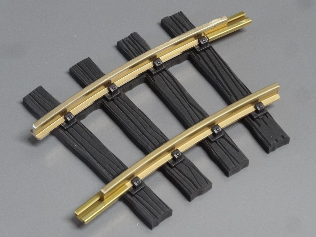 Meterspurgleis Bogen 15°, R0 Achsradius 422mm