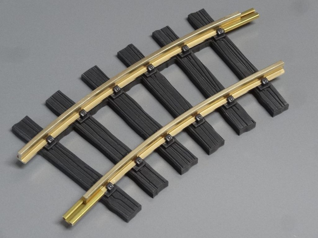 Meterspurgleis Bogen 22,5°, R0 Achsradius 422mm