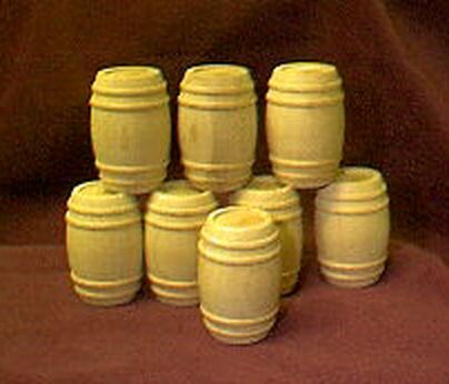 Holzfässer 41 x 28 mm, 8 Stück 8 Stück, 41 x 28 mm