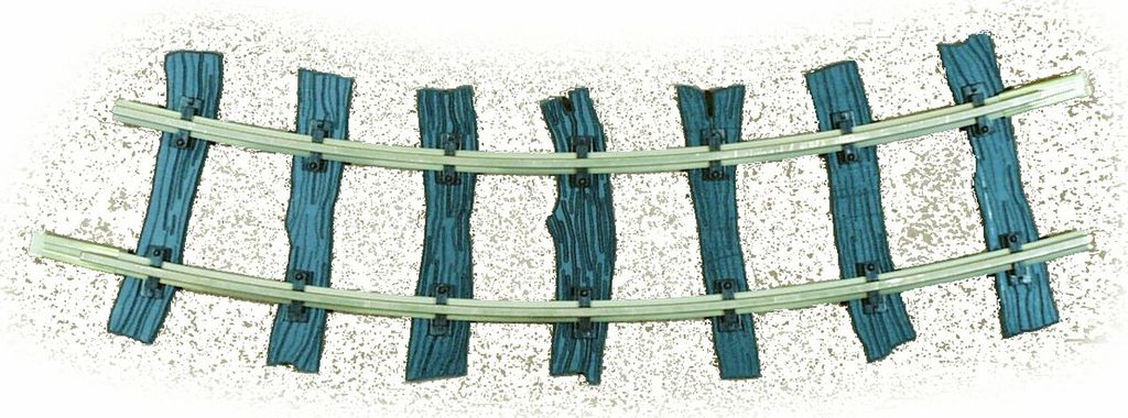 Feldbahngleis Bogen 30°, R1 Achsradius 600mm